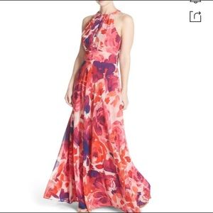 Eliza J Chiffon floral maxi dress